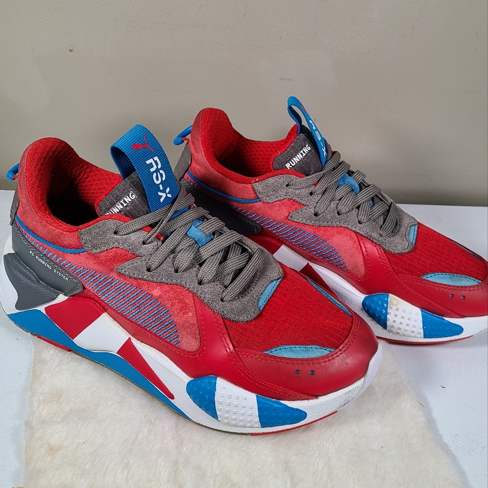 Puma RS-X Retro red steel gray running system shoes Size 6.5C